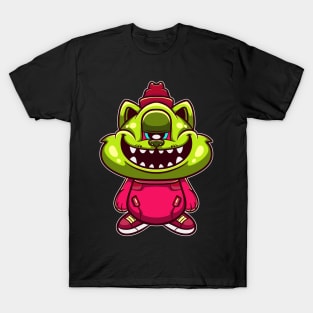 alien cat cartoon T-Shirt